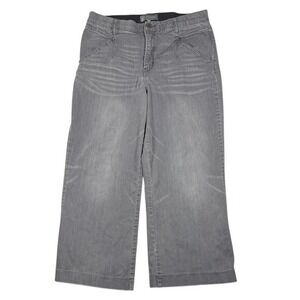Wit & Wisdom Ab-solution Grey Wide Leg Cropped Jeans L2598ONNZ Womens Size 12